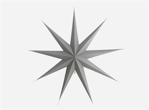 House Doctor stjerne grå 9 point 87 cm - Fransenhome